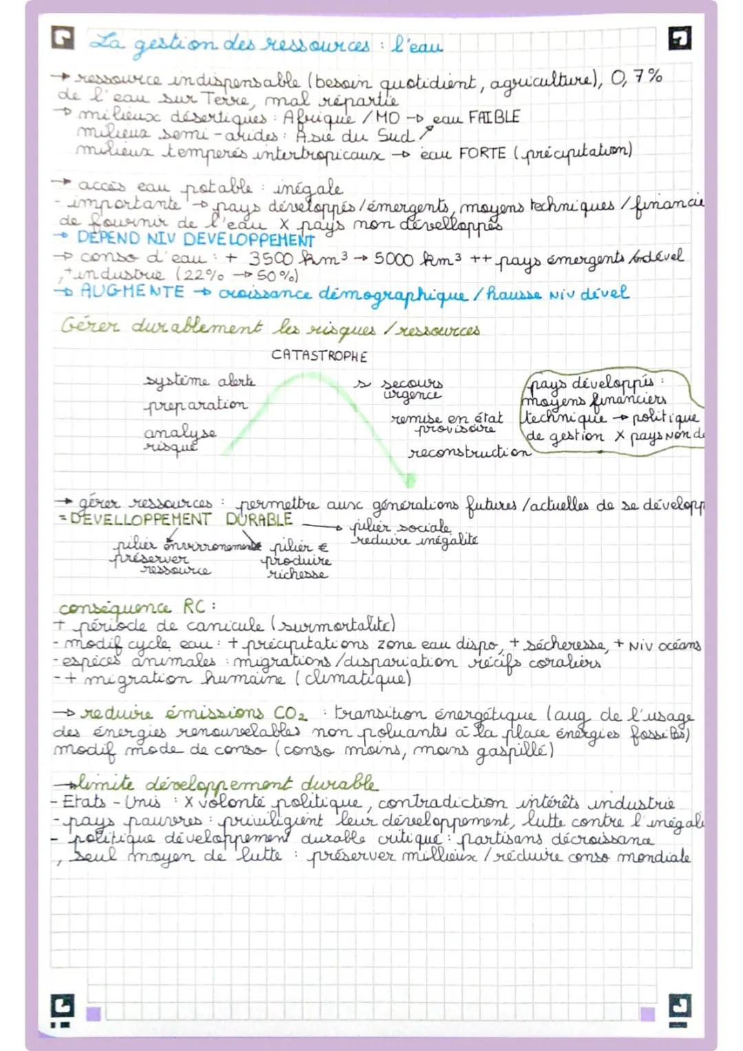 chap 1 : Risques et les gestions des ressources 