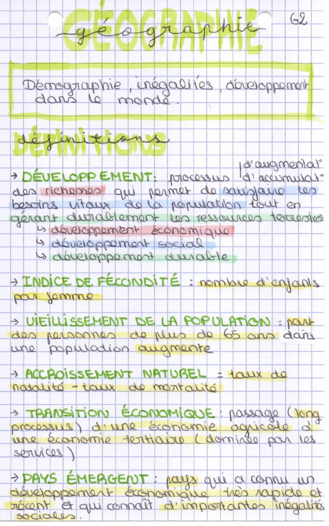 Démographie, inégalités, développement dans le monde