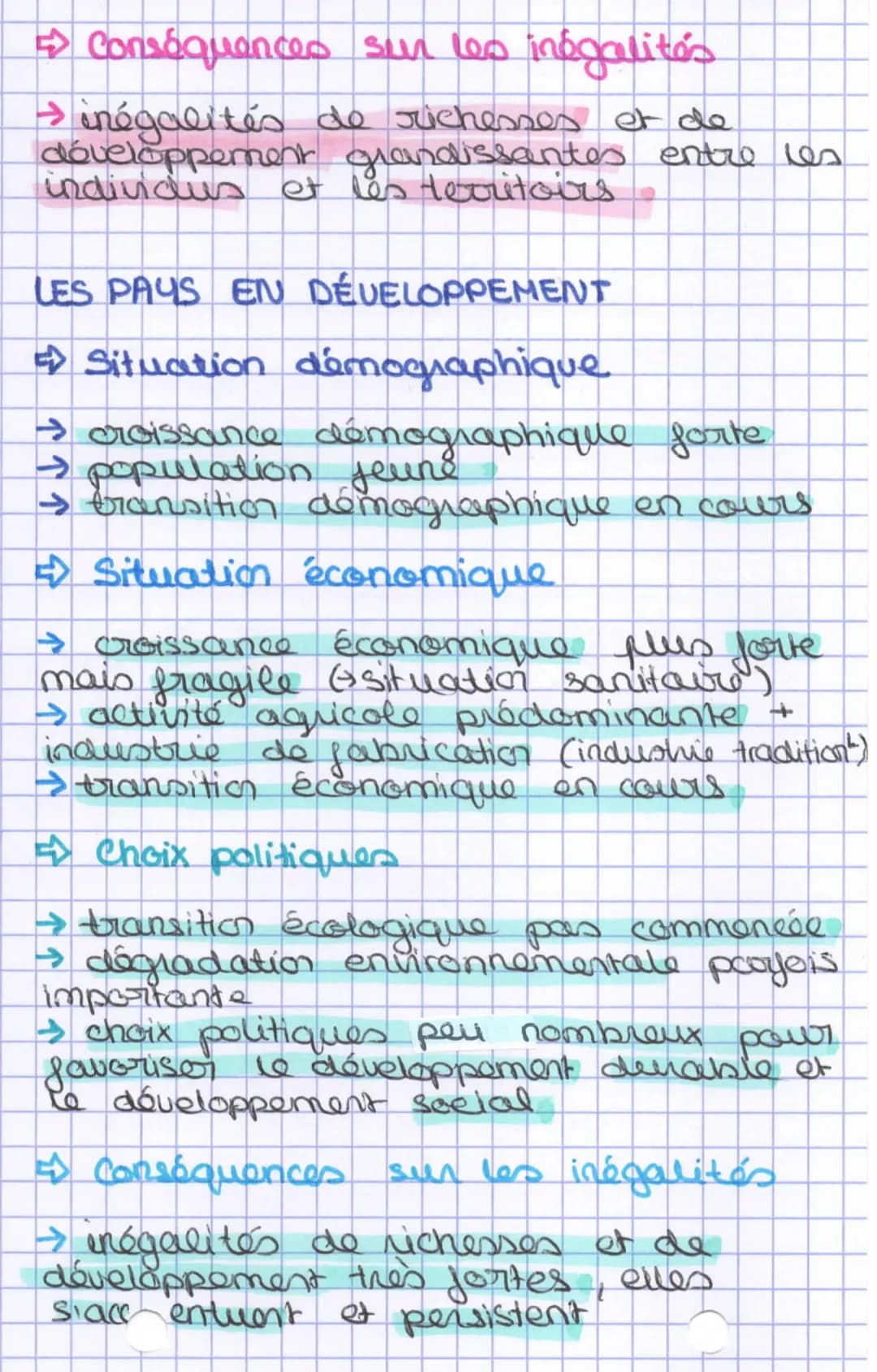 géographie
Démographie, inégalites développement
dans to
mondo
62
definitions
to augmentat
→ DÉVELOPPEMENT: processus d'accumulat"
des riche