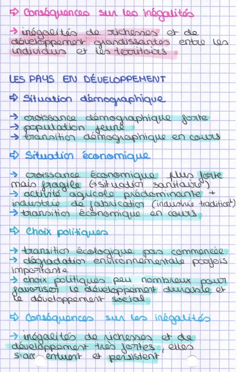 géographie
Démographie, inégalites développement
dans to
mondo
62
definitions
to augmentat
→ DÉVELOPPEMENT: processus d'accumulat"
des riche