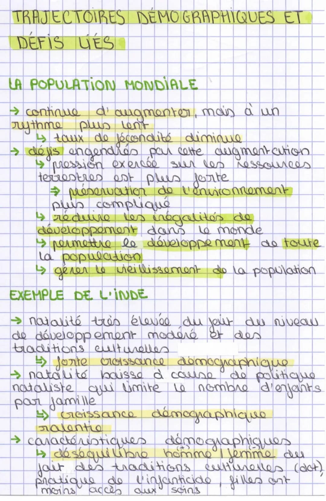 géographie
Démographie, inégalites développement
dans to
mondo
62
definitions
to augmentat
→ DÉVELOPPEMENT: processus d'accumulat"
des riche