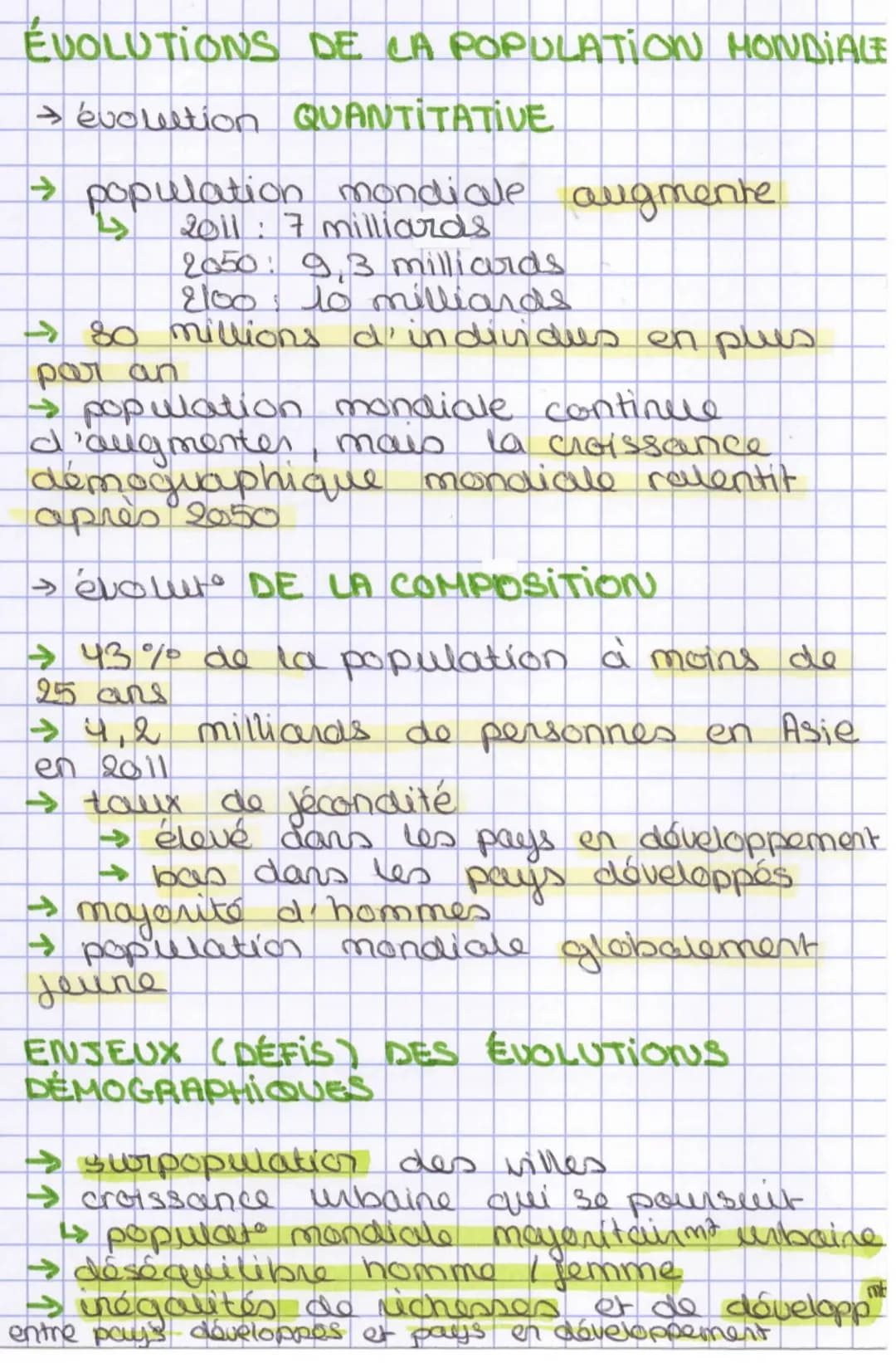 géographie
Démographie, inégalites développement
dans to
mondo
62
definitions
to augmentat
→ DÉVELOPPEMENT: processus d'accumulat"
des riche