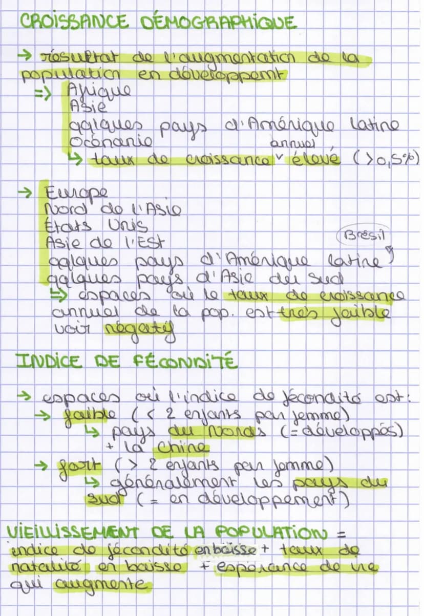 géographie
Démographie, inégalites développement
dans to
mondo
62
definitions
to augmentat
→ DÉVELOPPEMENT: processus d'accumulat"
des riche