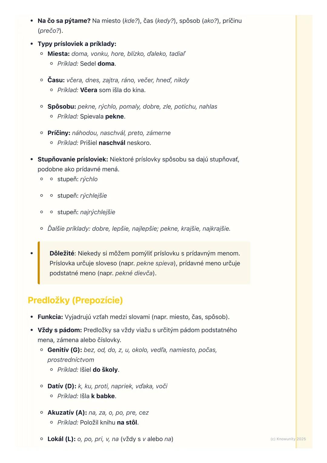 # Neohybné slovné druhy

1. Prehľad neohybných slovných druhov

Takže, ideme si zopakovať a prehĺbiť neohybné slovné druhy. Sú to slová, kto