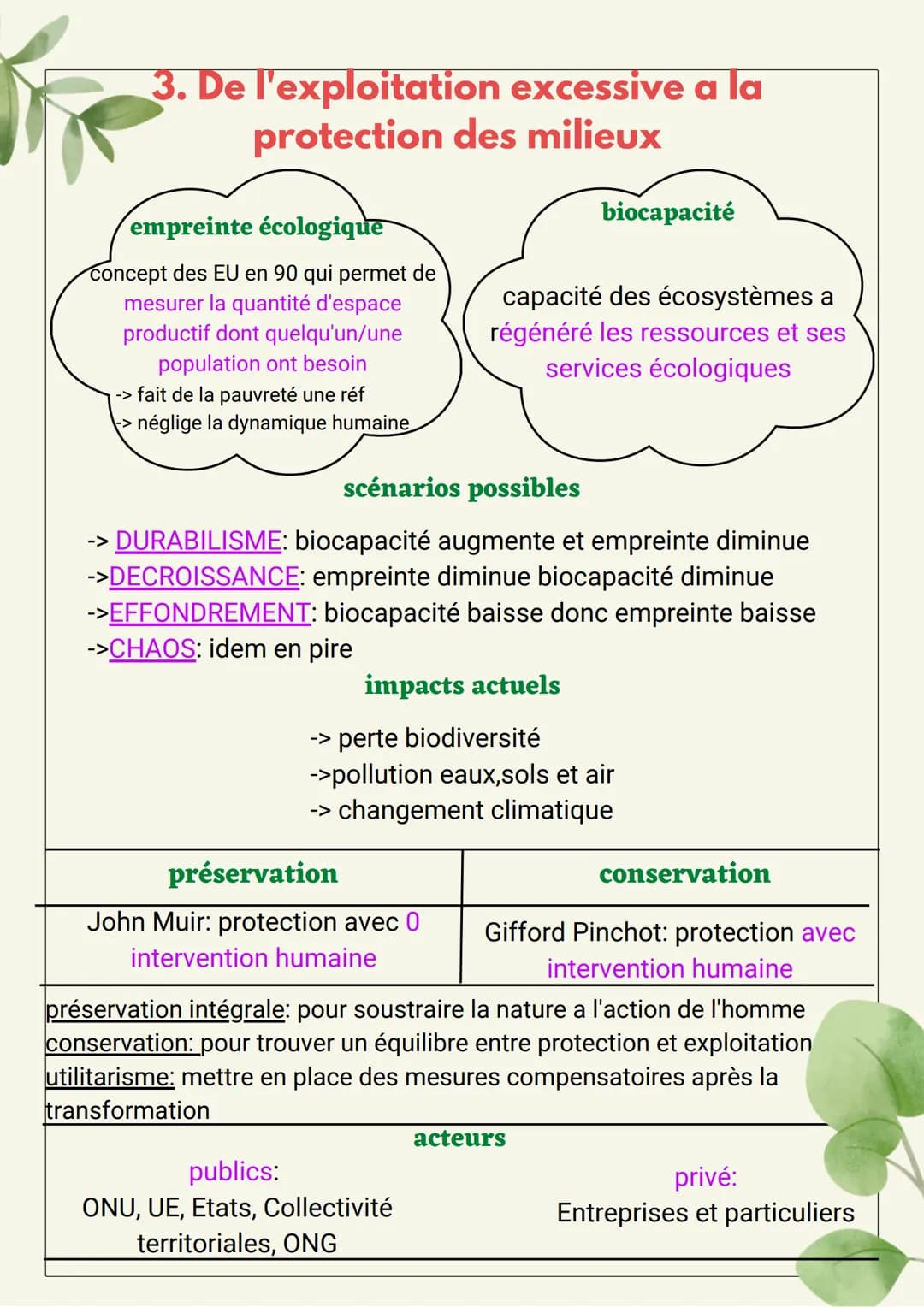 page1
Environnement : intro
1. exploiter et protéger : l'exemple des
forêts fr depuis le XVIIe s
Moyen Age
Renaissance
XIXe s
environnement: