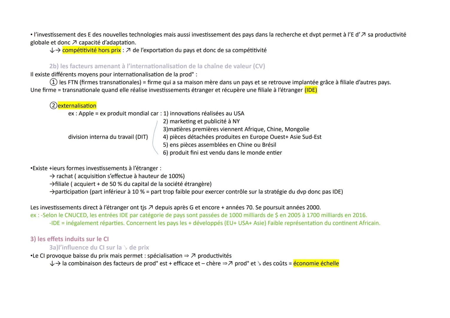 •Les fondements du commerce international et de
l'internationalisation de la production.
intro:le commerce international (CI)
→ XIXe = tourn