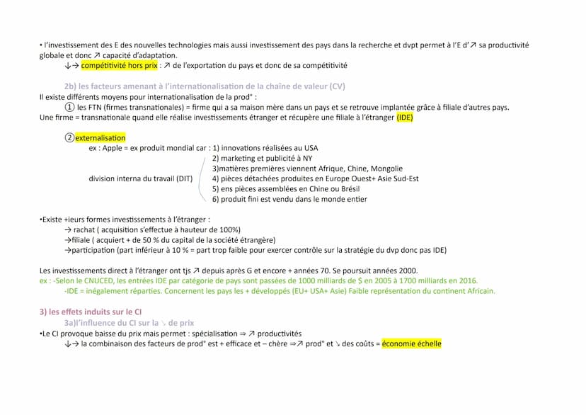 •Les fondements du commerce international et de
l'internationalisation de la production.
intro:le commerce international (CI)
→ XIXe = tourn