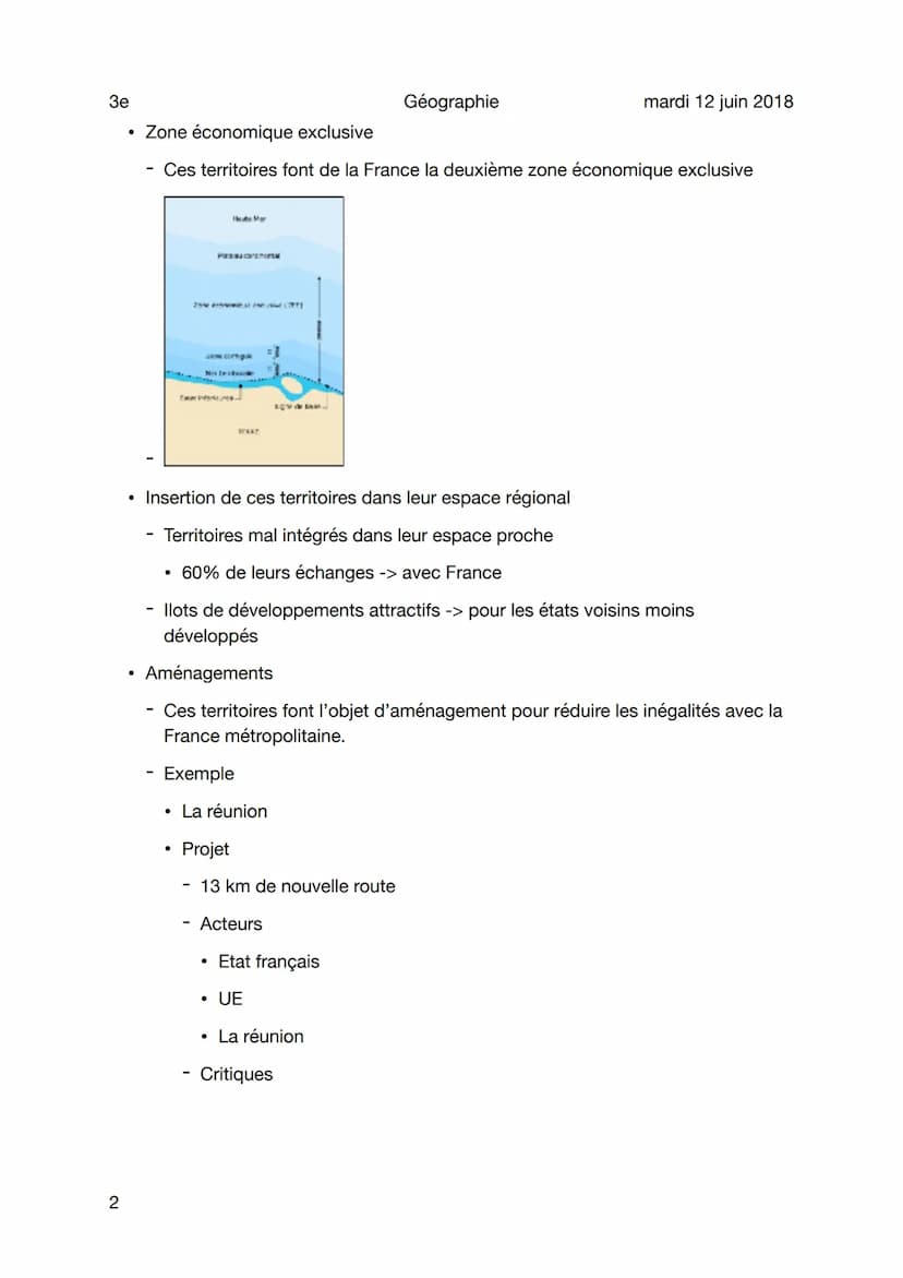 Géographie
Cours - aménagement du territoire
Sujet
3e
1
L'aménagement du territoire
• Etude de cas: La LGV sud Europe Atlantique -> cahier
•