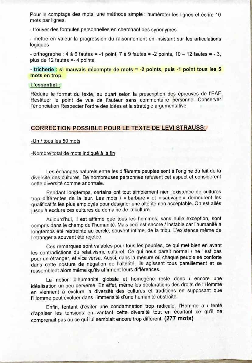Correction de la contraction de
texte faite pendant les vacances de
la Toussaint: 1STMG
RAPPEL DE LA METHODE SOUS FORME DE SCHEMA:
A utilise