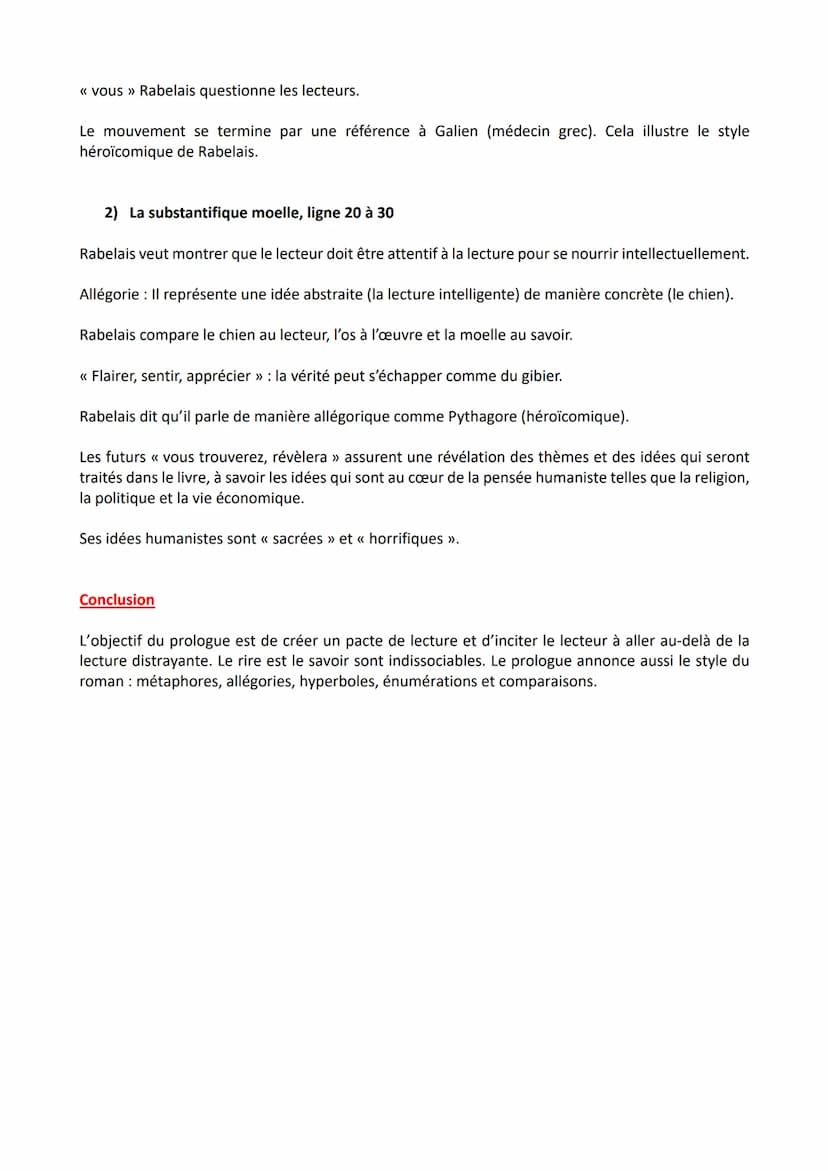 Introduction
EL 1
<< Prologue »>, Gargantua, François Rabelais
Contextualisation de l'œuvre :
Après le succès de Pantagruel, premier roman e