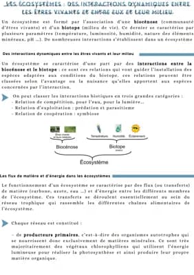Know Les écosystèmes: des interactions dynamiques entre les êtres vivants et leur milieu   thumbnail