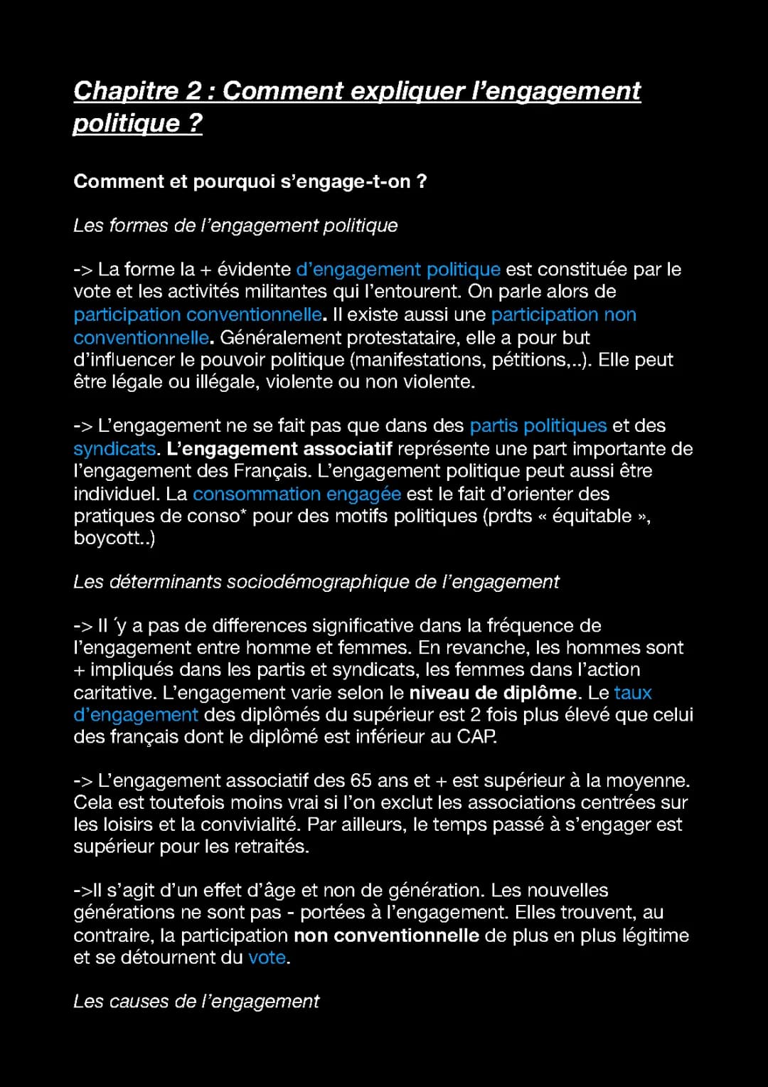 Ses : Comment expliquer l’engagement politique 