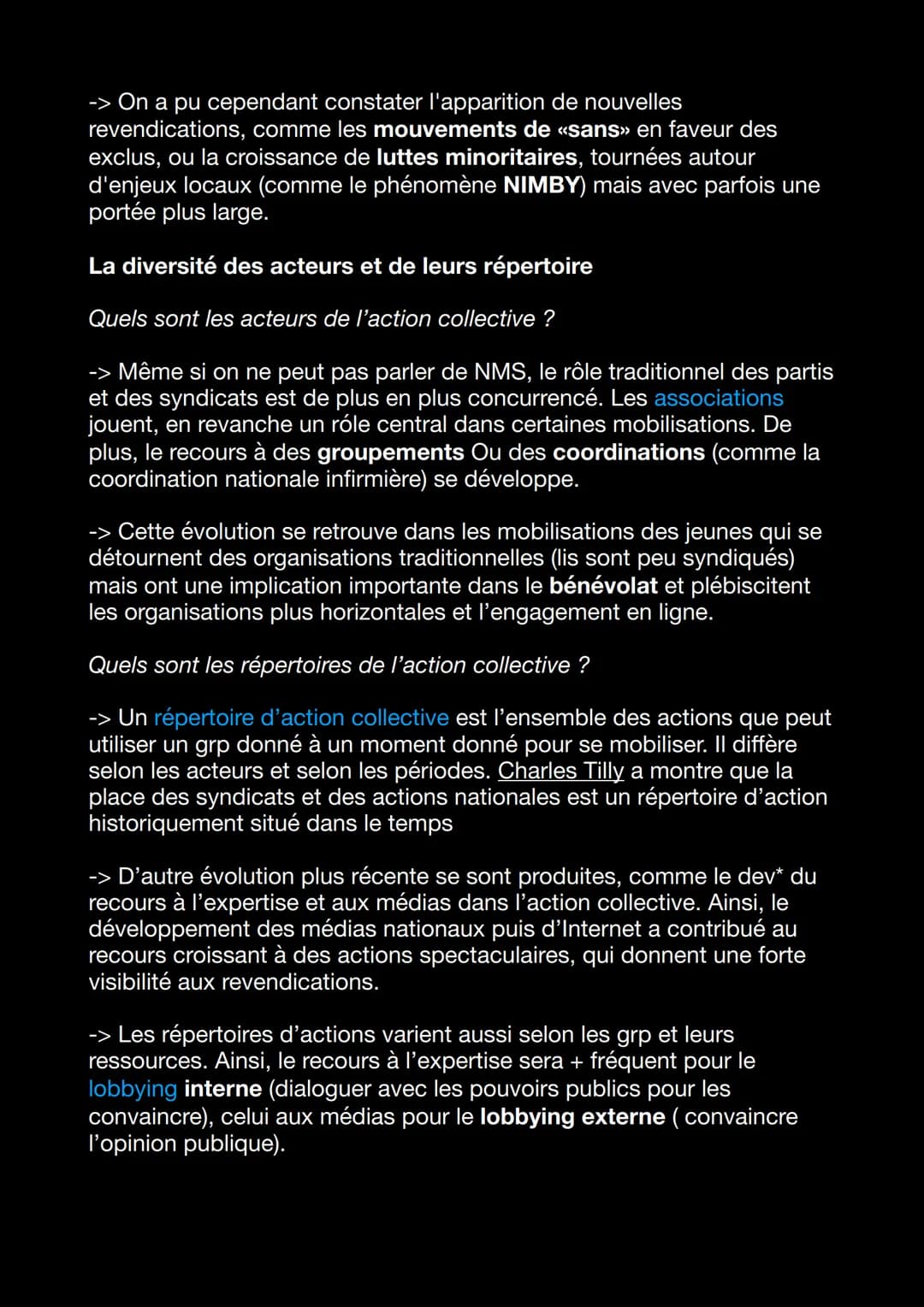 Chapitre 2 : Comment expliquer l'engagement
politique ?
Comment et pourquoi s'engage-t-on ?
Les formes de l'engagement politique
-> La forme