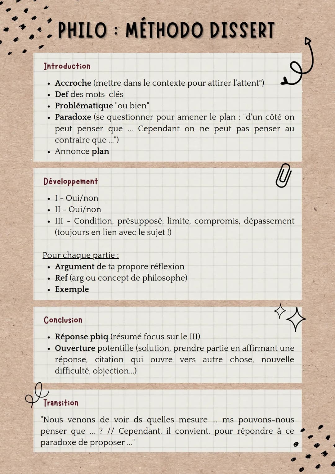 ●
●
Introduction
Accroche (mettre dans le contexte pour attirer l'attentº)
• Def des mots-clés
Problématique "ou bien"
Paradoxe (se question
