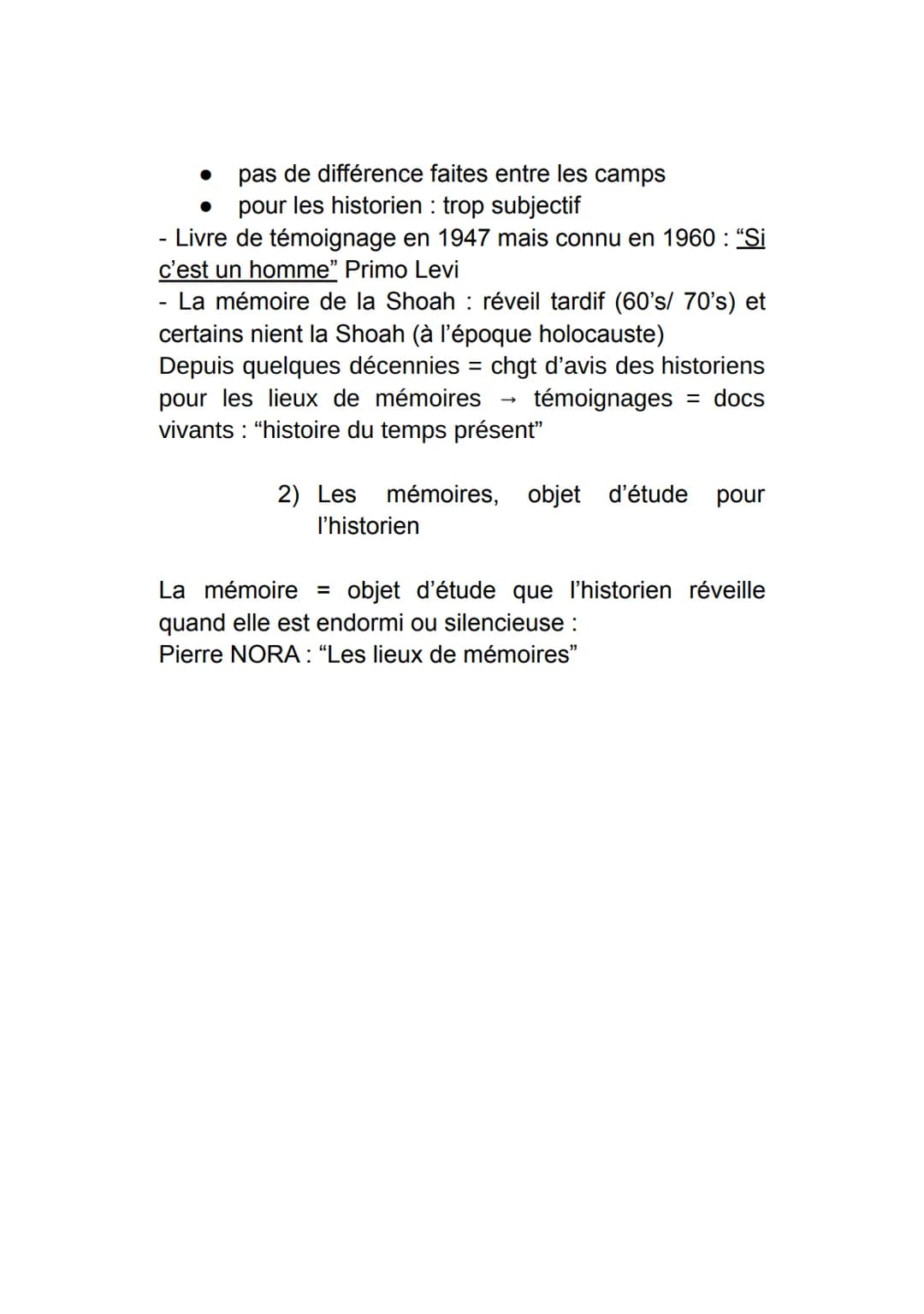Thème 3 : Histoire et mémoires
Introduction : histoire et mémoire, mémoire et
justice
Exaction: un crime “gratuit" qui ne change pas le cour