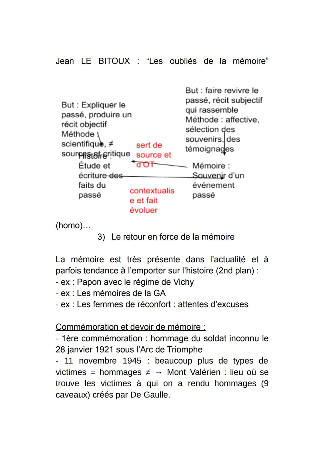 Thème 3 : Histoire et mémoires
Introduction : histoire et mémoire, mémoire et
justice
Exaction: un crime “gratuit" qui ne change pas le cour