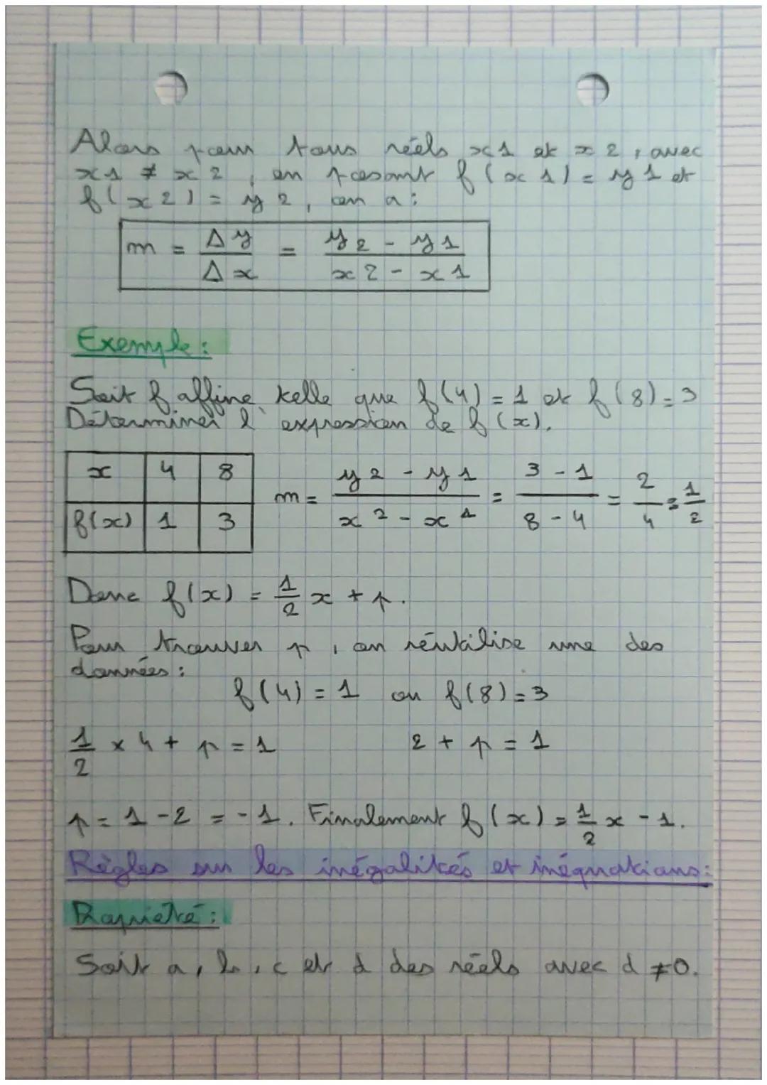 Mathématiques

Fantians affines:

Definitions:

Une fanctian $f$ est affine laroque l' com seut
écrire $f(x) = msx + 1$, avec $m$ et $1$ des