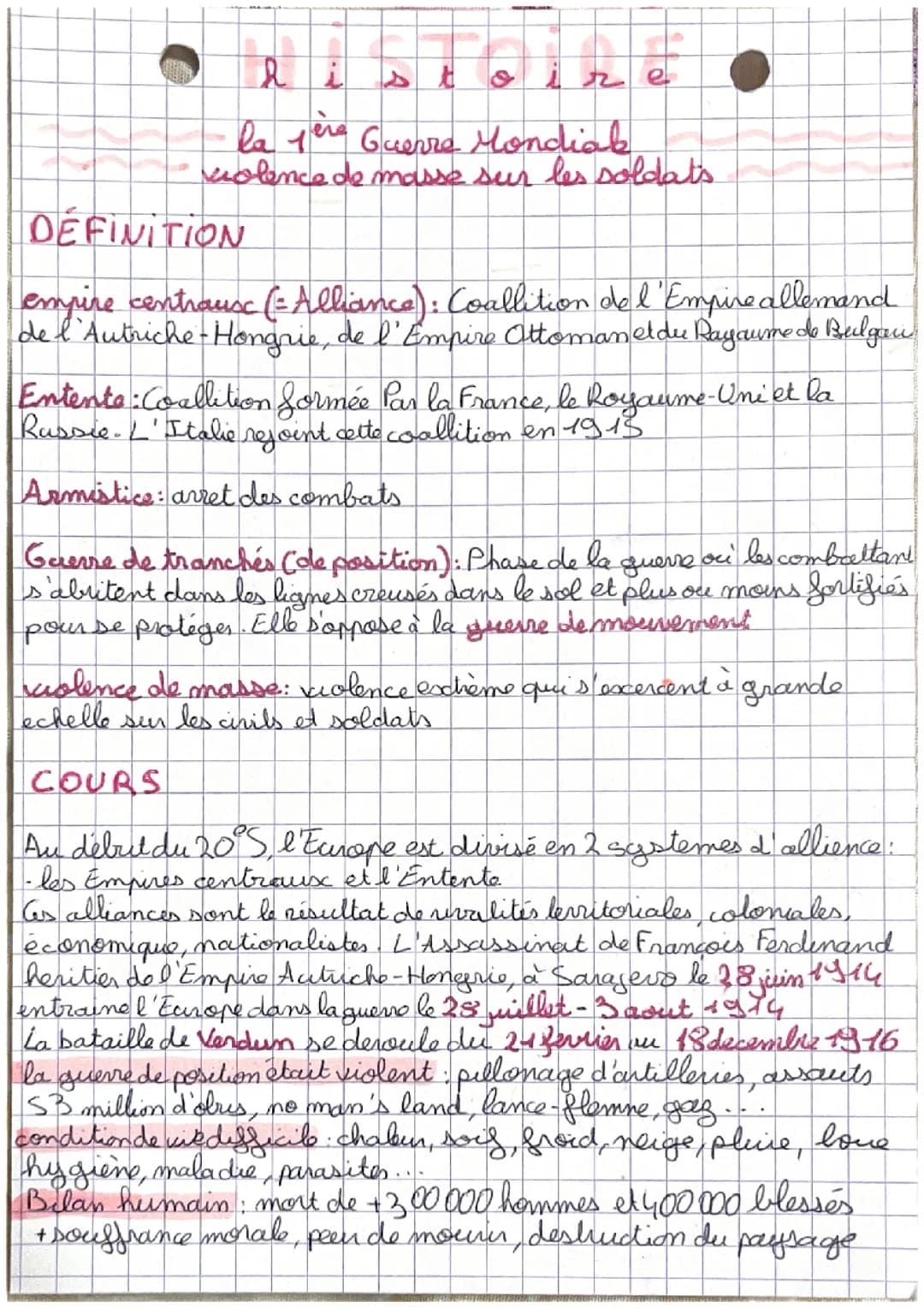 Brevet Histoire Tout Sur La Première Guerre Mondiale 