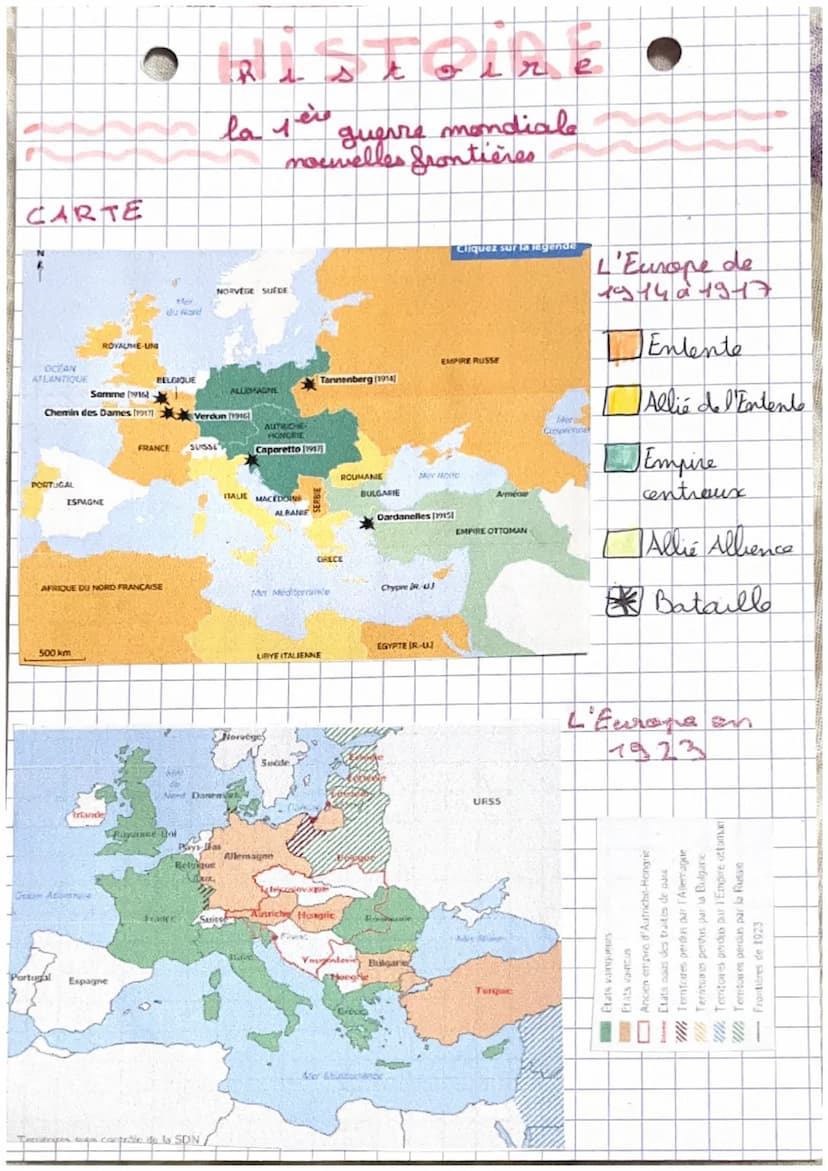 hi
stoire
la 1ère Guerre Mondial
colence de masse sur les soldats
DÉFINITION
empire centraux (= Alliance): Coalition de l'Empire allemand
de