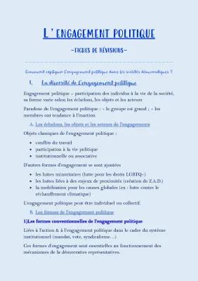 Know fiches de révisions : Comment expliquer l'engagement politique dans les sociétés démocratiques ? thumbnail