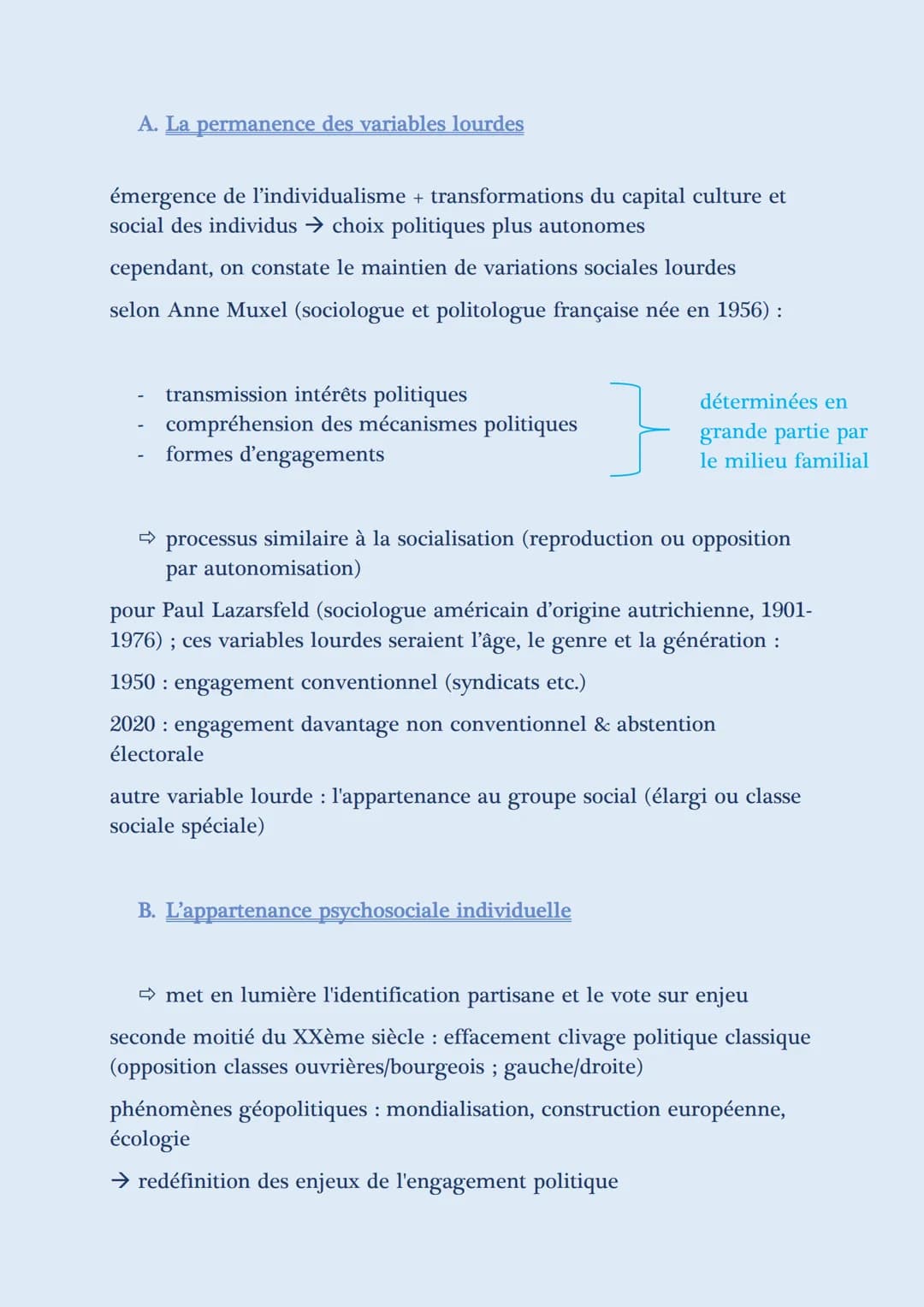 L'ENGAGEMENT POLITIQUE
-FICHES DE RÉVISIONS-
Comment expliquer l'engagement politique dans les sociétés démocratiques ?
I. La diversité de l