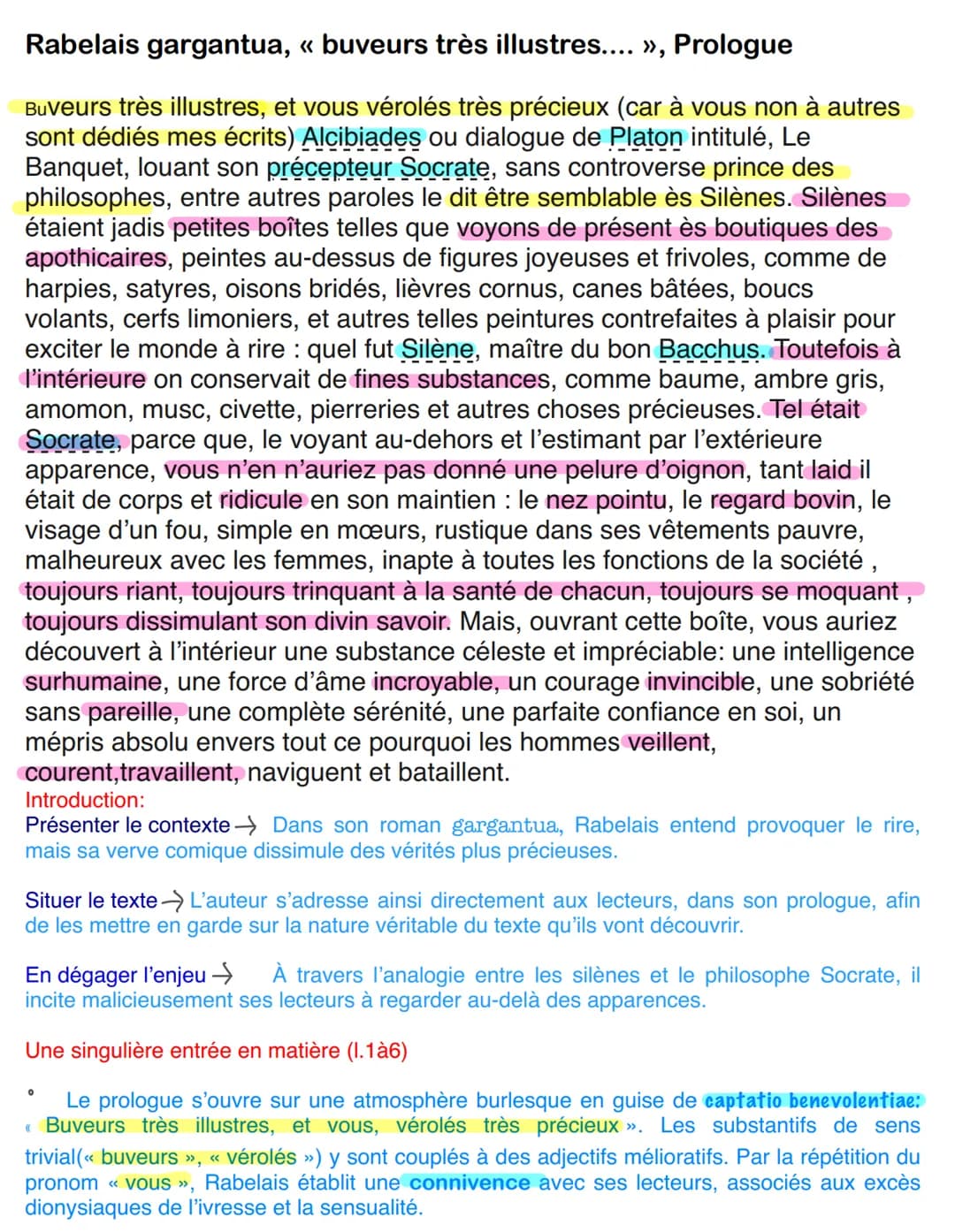 Rabelais gargantua, « buveurs très illustres.... », Prologue
Buveurs très illustres, et vous vérolés très précieux (car à vous non à autres