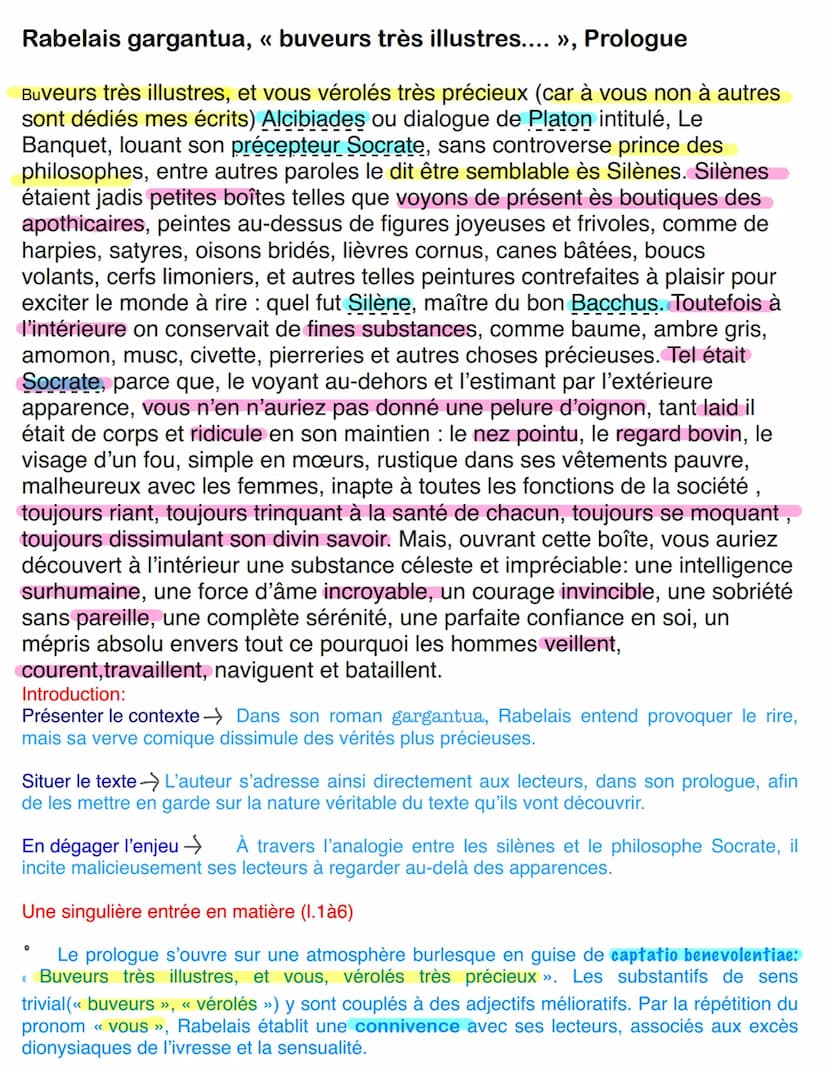  Rabelais gargantua, « buveurs très illustres.... », Prologue
Buveurs très illustres, et vous vérolés très précieux (car à vous non à autres