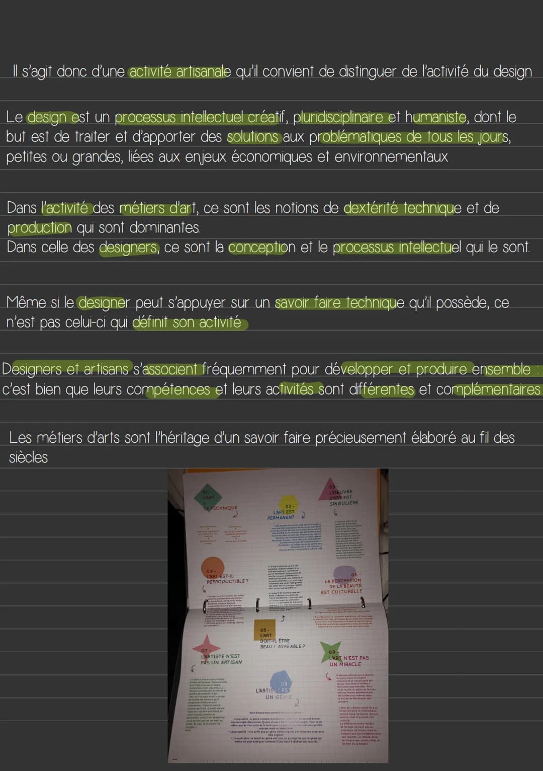 ATC Art, artisanat et design
La distinction entre artiste et artisan ne se fait qu'à partir du XVI e siècle
En 1762, une différenciation ins