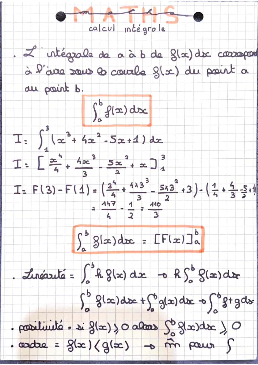 MATHS - Terminale - calcul intergral