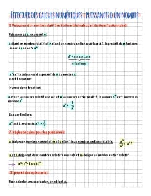 Know effectuer des calcules numériques: puissances d un nombres thumbnail