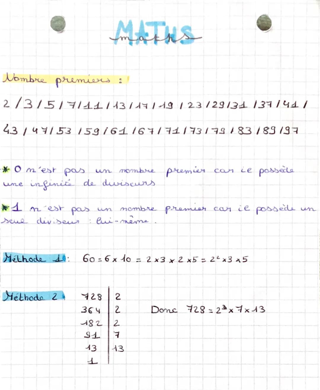 Maths : les nombres premiers