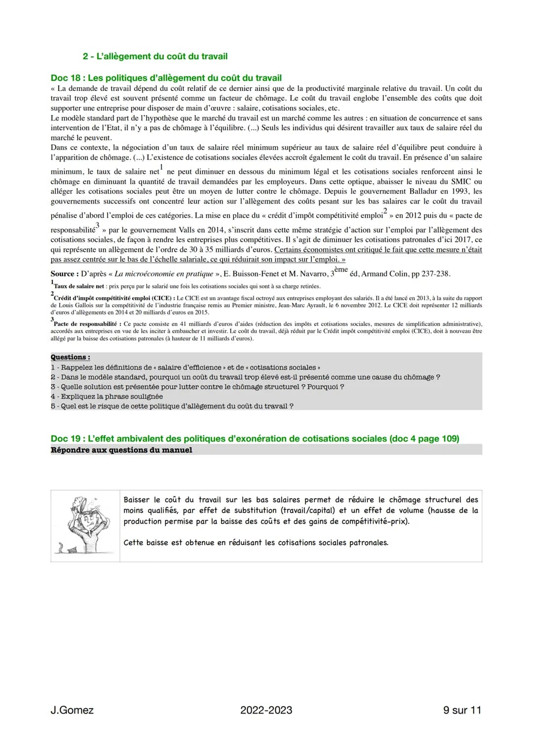 Objectifs d'apprentissage:
-
I.
Sciences
Éco
II.
COMPRENDRE les effets (positifs ou négatifs) des institutions sur le chômage
structurel (no