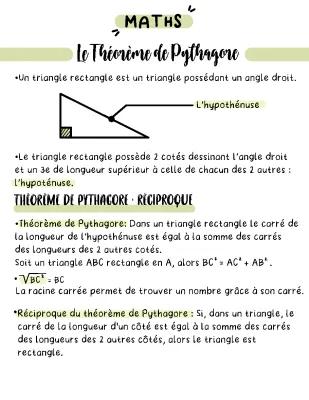 Know Le théorème de Pythagore + Sa réciproque thumbnail