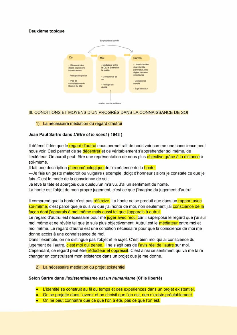 DÉFINITIONS
La conscience
conscience psychologique: capacité à se rendre compte de soi et de ce qui se passe hors
de soi. Le but est de pouv
