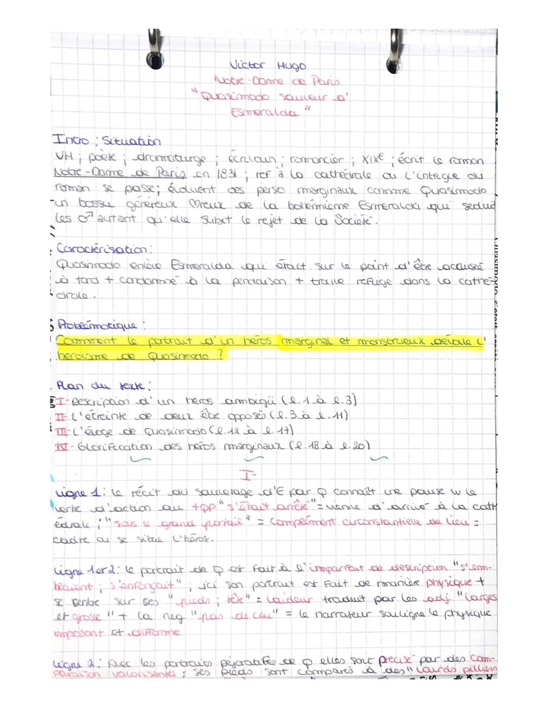 « Quasimodo sauveur d’Esmeralda » Notre-Dame de Paris V.Hugo