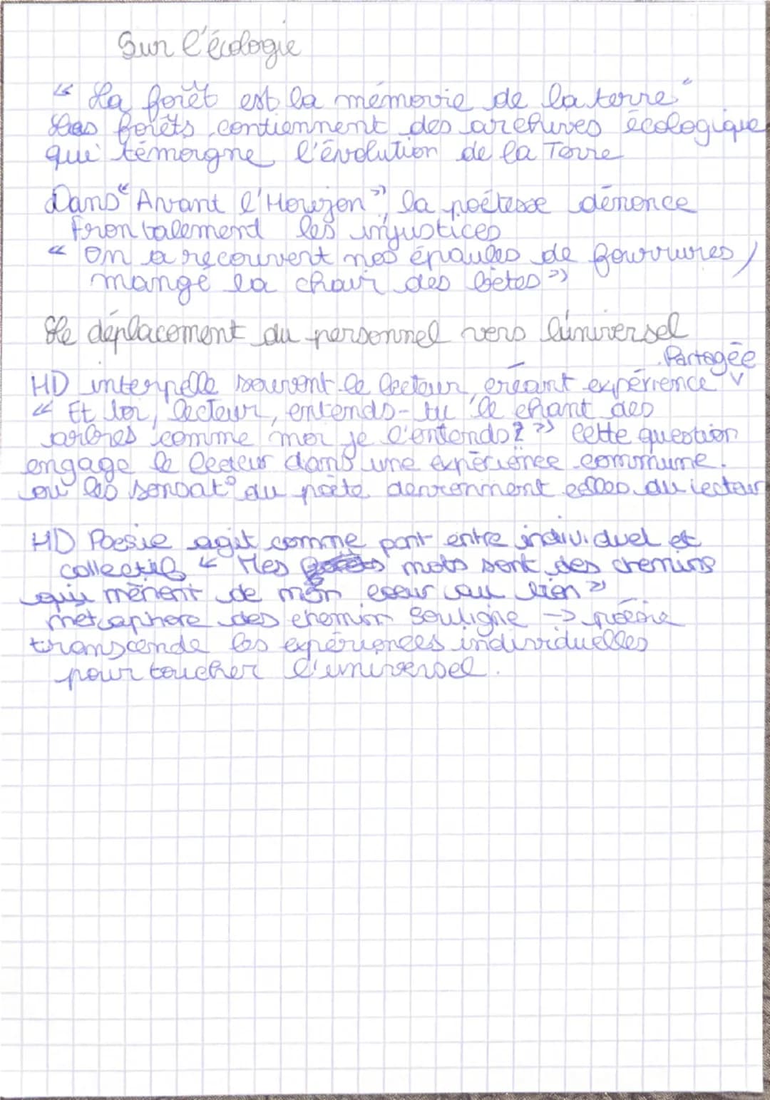 res forêts
La Nature et l'intime...
A de nombreuse reprises, la poetesse établit
un bon poétique profond entre elle, ses
états d'ame et le p