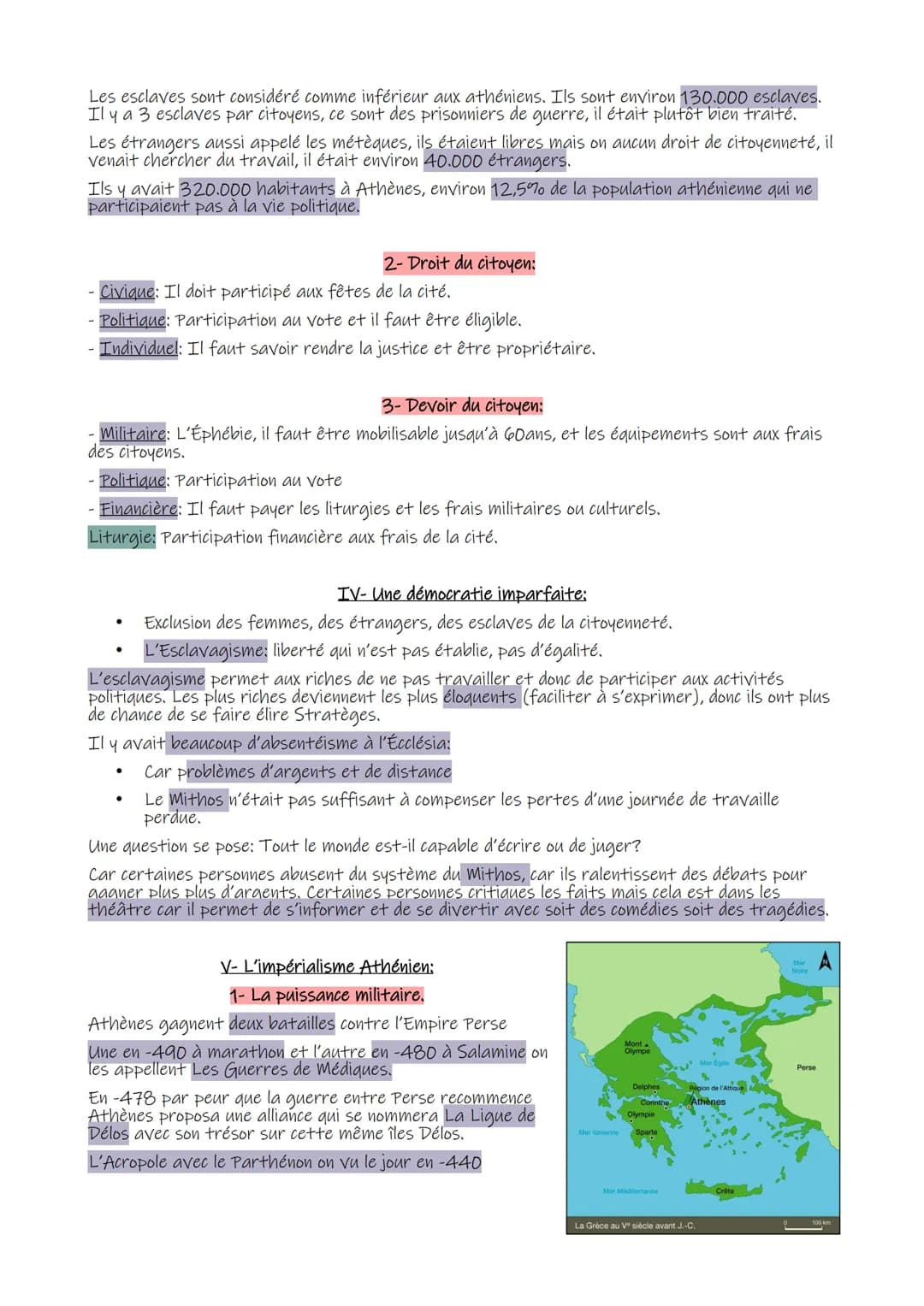 I- La plus puissantes des cités grecques:
- 600 594
-600
Cité: C'est une ville + tout un territoire qui l'entoure.
Attique fait 2500km² (la 