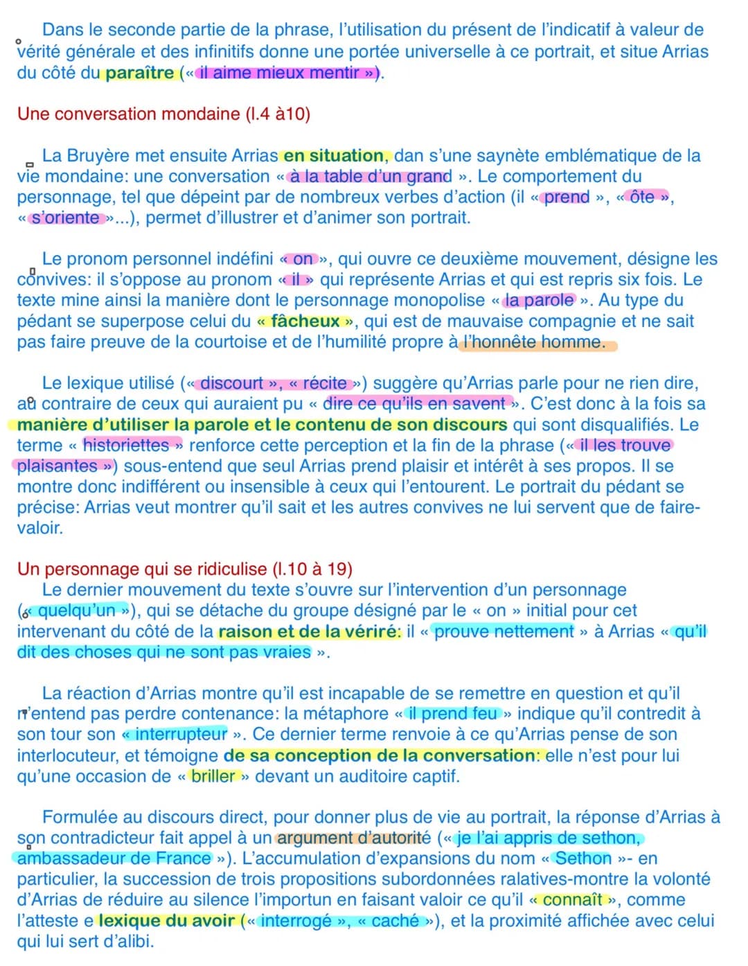 La bruyère, les caractère, livreV,9
Arrias a tout lu, a tout vu, il veut le persuader ainsi ; c'est un homme
universel, et il se donne pour 
