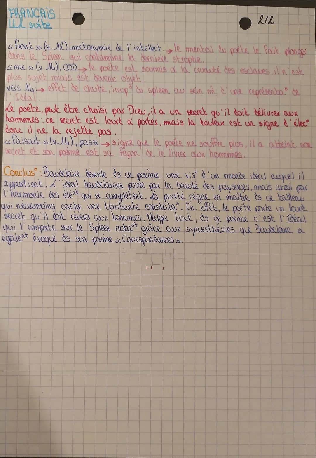 La vie antérieure, Baudelaire
мов
Vu TB
Intro: Auteux: Baudelaire est un poète moderne et incompris du XIX s, il
s'inspire fortent des Roman
