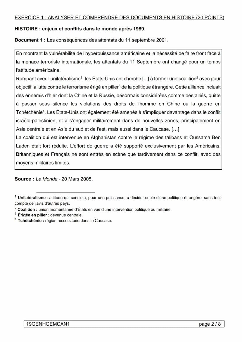 DIPLÔME NATIONAL DU BREVET
SESSION 2019
CORRECTION
HISTOIRE-GÉOGRAPHIE
ENSEIGNEMENT MORAL ET CIVIQUE
Série générale
Durée de l'épreuve : 2 h