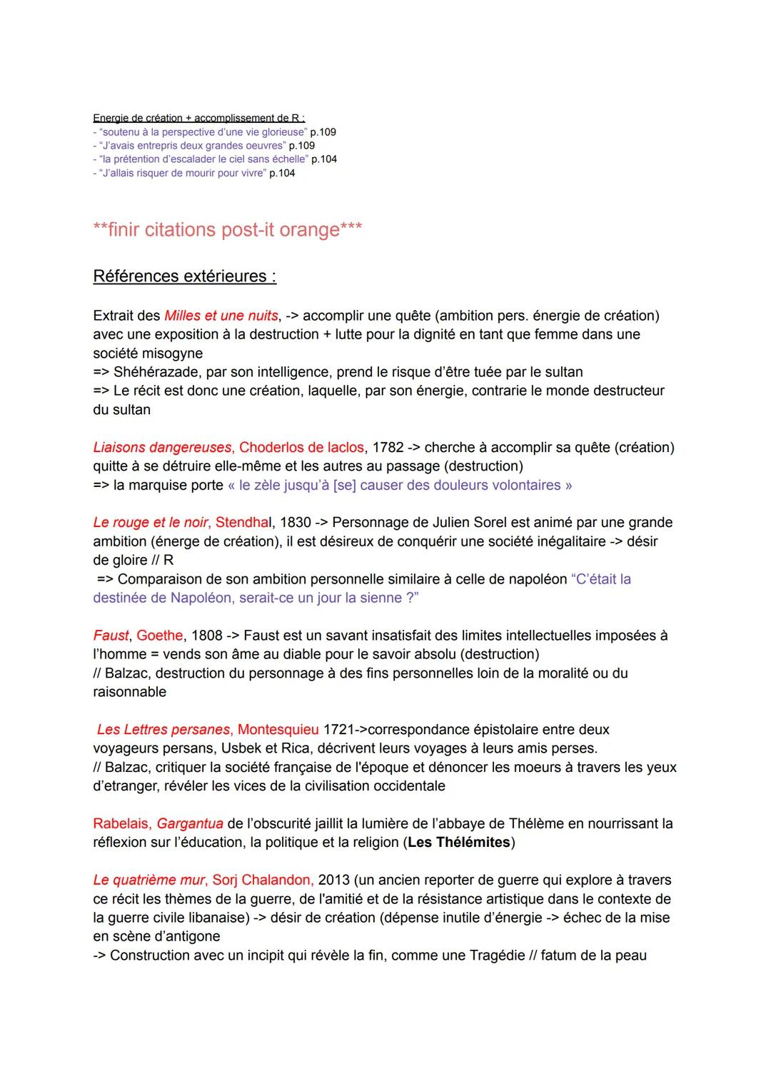 Passages clés :
Personnages :
La peau de chagrin, Balzac (1831)
Roman de l'énergie: création ou destruction
Les amis de Raphaël: Émile (jour