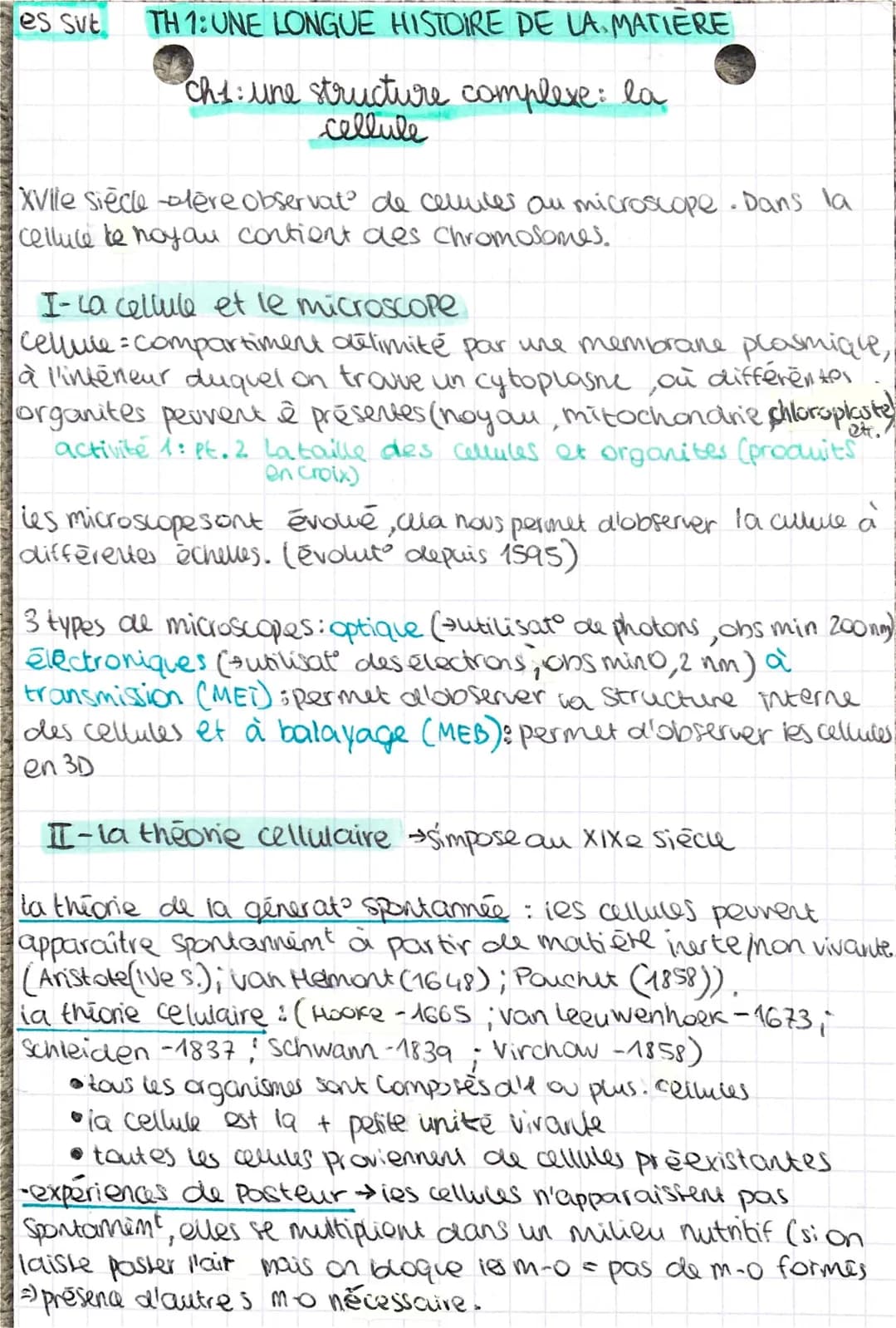  une structure complexe : la cellule 
