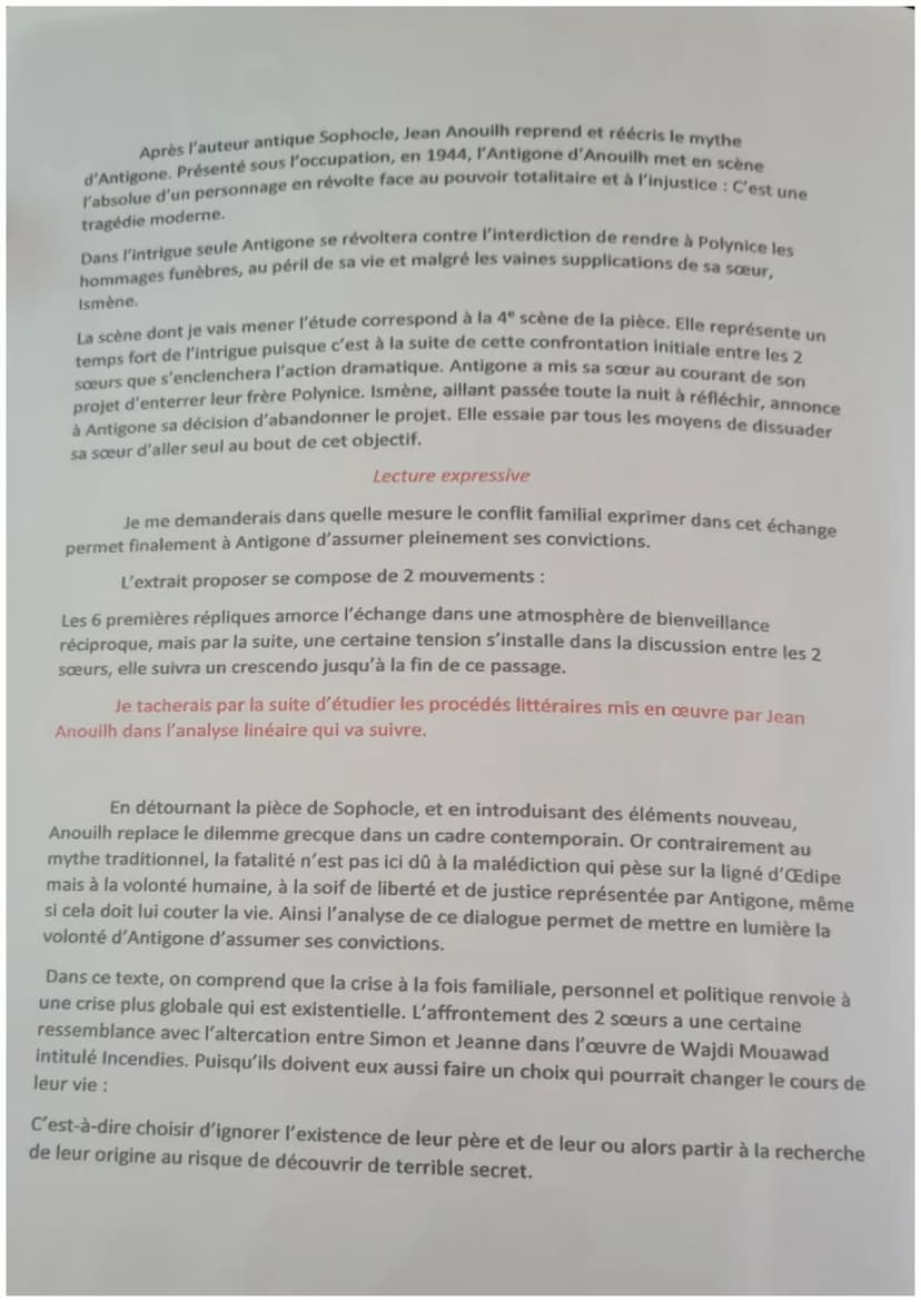2
3
AISMENE Tu es malade?
ANTIGONE Ce n'est rien. Un peu de fatigue. (Elle sourit) C'est parce que je me suis levée tou
nigar contre la gº a