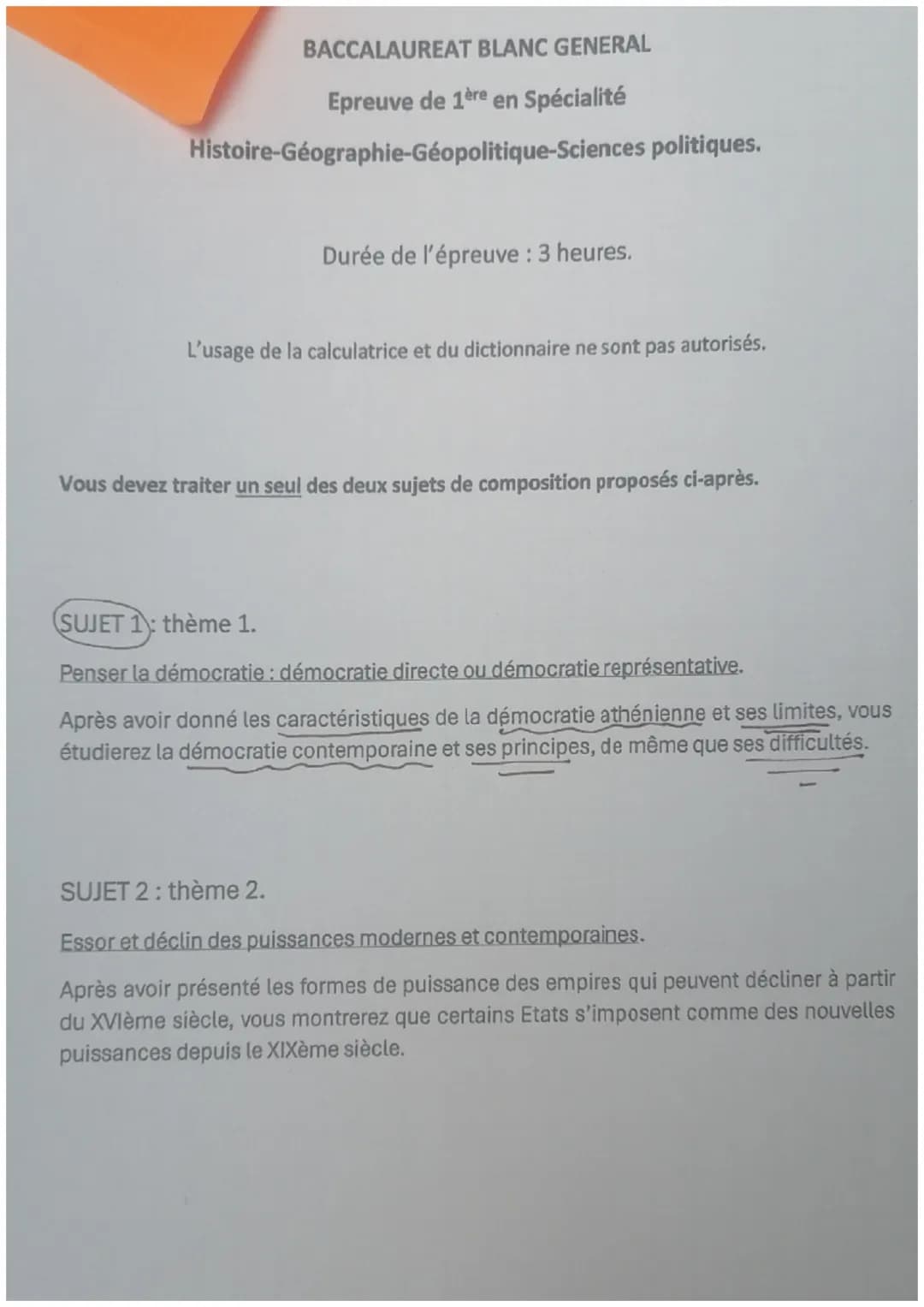 pour le temps
Mercredi 7 février
Examen HGGSP
Bonne compréhension du sujet, de bonnes
exploitées
vee
niquer dans l'analyse
Attention à l'emp