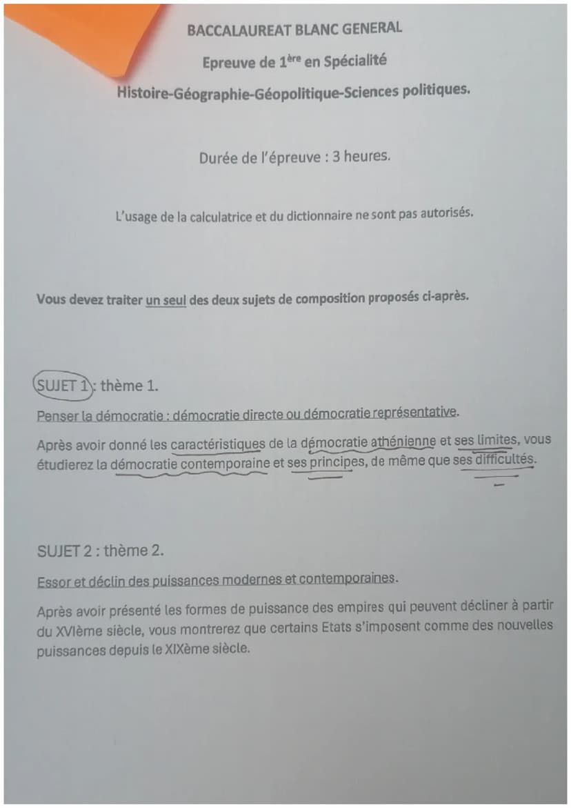 pour le temps
Mercredi 7 février
Examen HGGSP
Bonne compréhension du sujet, de bonnes
exploitées
vee
niquer dans l'analyse
Attention à l'emp