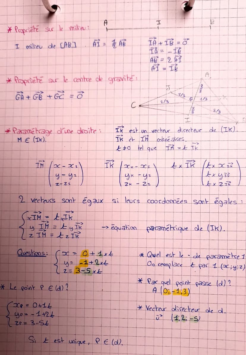Vecteurs, droites et plans de l'espace.
*coplanaire plan
* orthogonal = perpendiculaire ds l'espace (ne se touche pas)
42 droites sont ortho