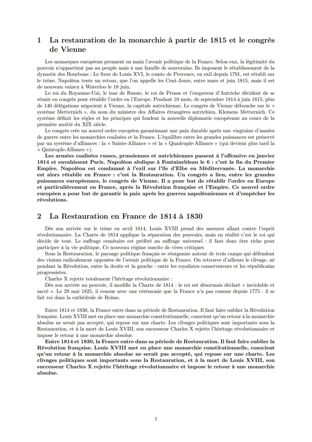 LYCEE GENERAL ET TECHNOLOGIQUE LA BRUYERE
L'Europe entre restauration et révolution
(1814-1848)
9 janvier 2022
AFFICHARD-PIERRI Gaëtan : gae