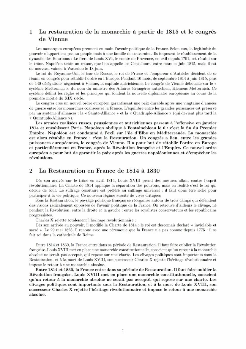LYCEE GENERAL ET TECHNOLOGIQUE LA BRUYERE
L'Europe entre restauration et révolution
(1814-1848)
9 janvier 2022
AFFICHARD-PIERRI Gaëtan : gae