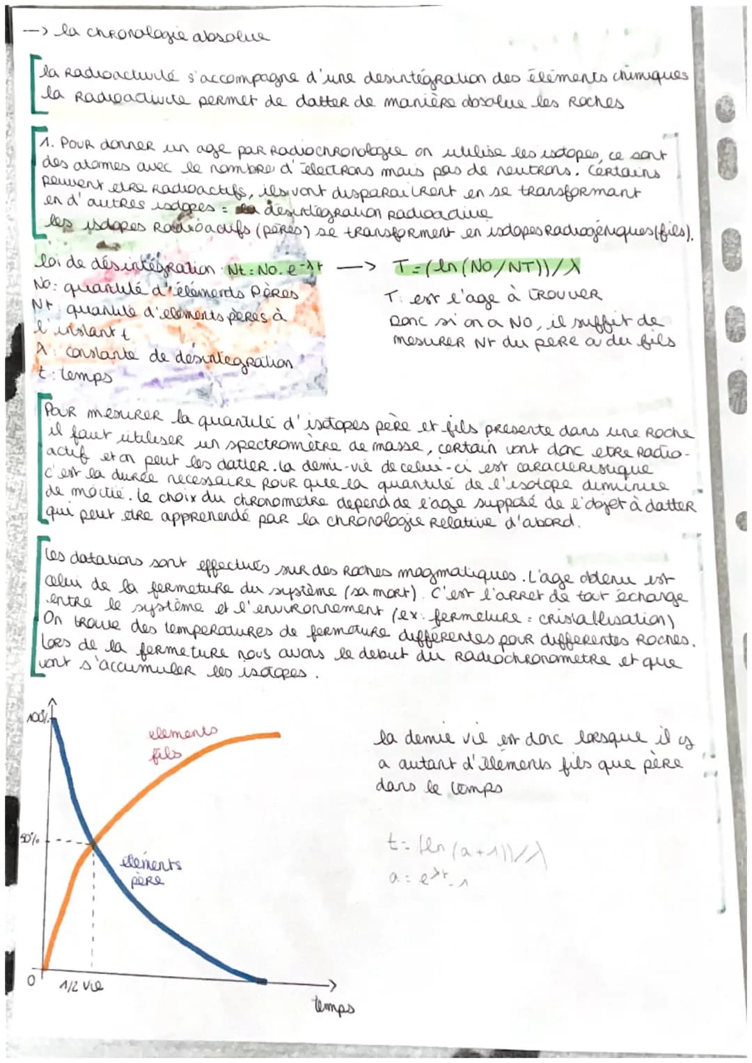 SVT:
-> le temps et les Roches
1. la chronologie Relative permet de
Replacer dans le bon ordre des evenements
géologiques et cela grace à de