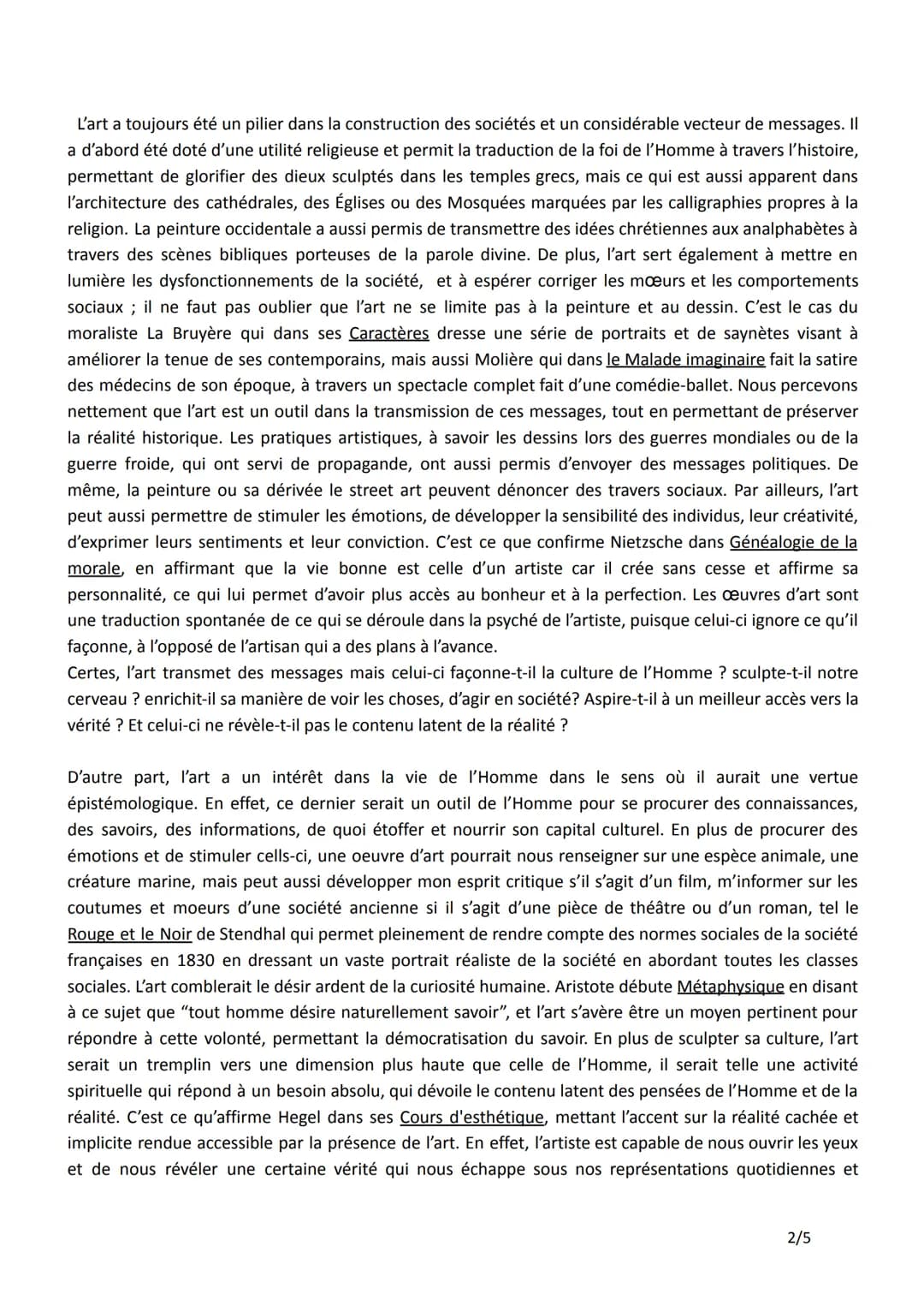 Sujet : Peut-on reprocher à l'art d'être inutile ?
Dans notre quotidien, nous avons probablement déjà adressé un reproche à une personne de 